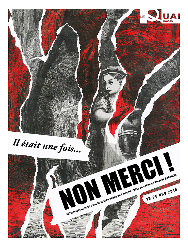 Affiche déchiré le petit chaperon rouge