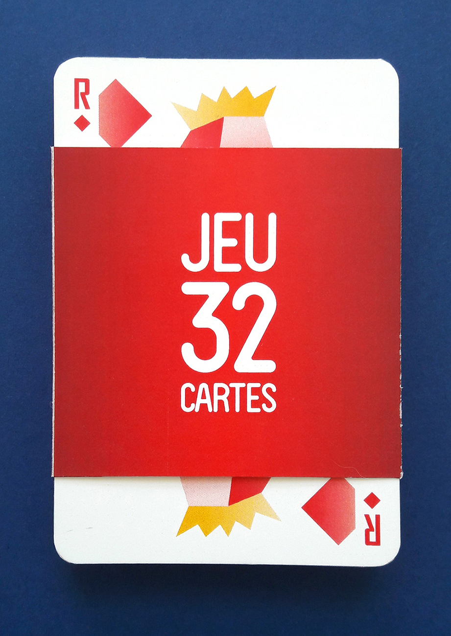 Jeu de 32 cartes, en réinterprétant les illustrations du jeu classique français