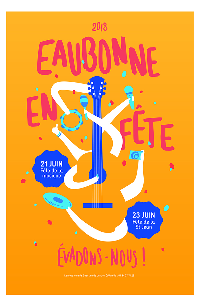 Affiche Eaubonne en fête guitare