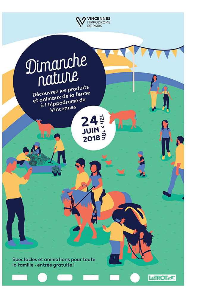 Affiche évement familiale hippodrome de Vincennes