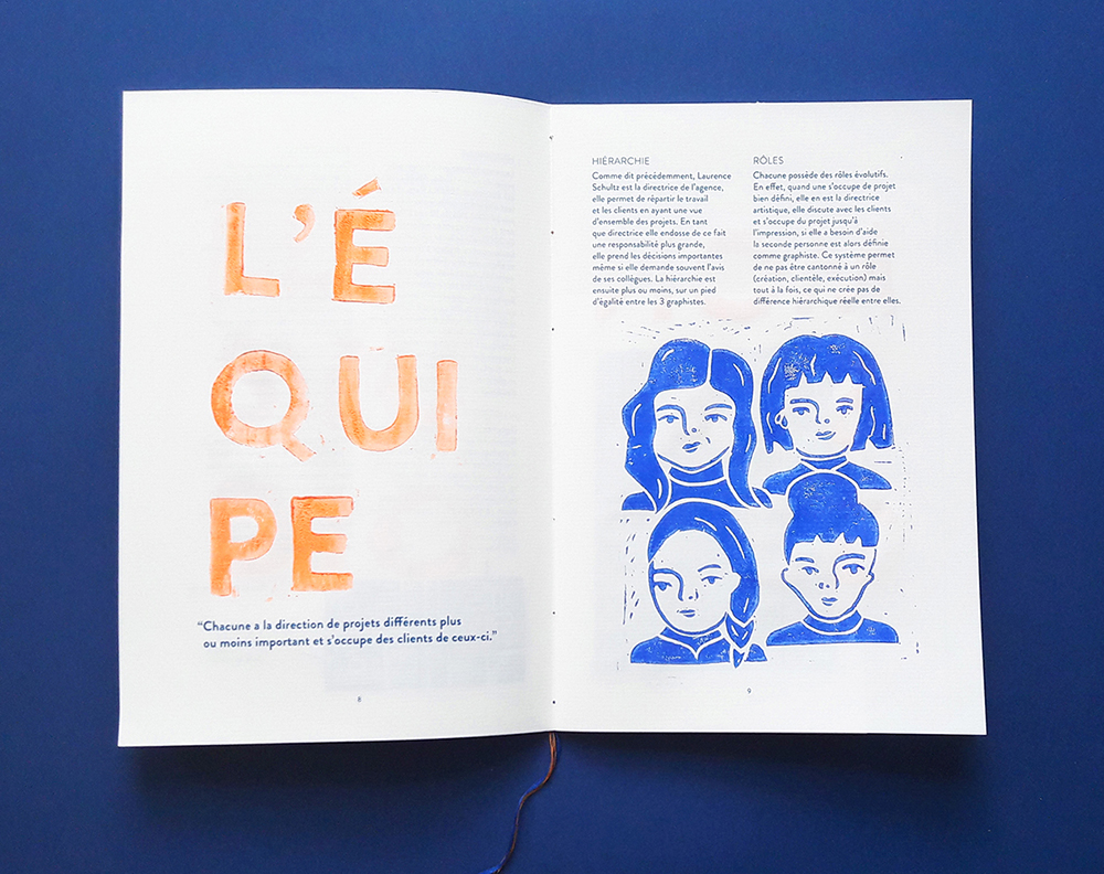 Édition en linogravure Rapport de stage licence design graphique