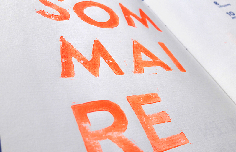 Édition en linogravure Rapport de stage licence design graphique