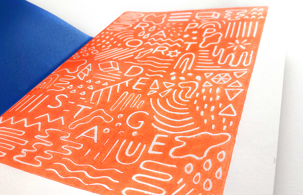 Édition en linogravure Rapport de stage licence design graphique